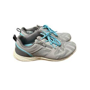 Vionic Lyla Shoes Womens 8.5 Gray Teal Orthotic Comfort Walking Athletic